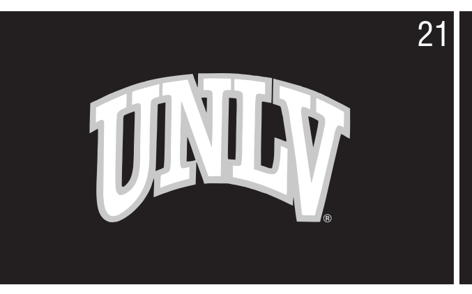 Arched UNLV, gray/white on black variant, cell 21