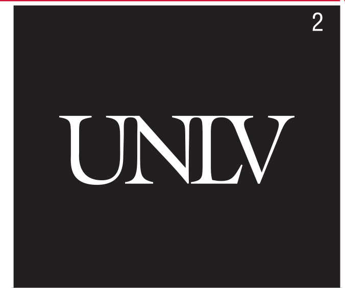 UNLV wordmark, white on black variant, cell 27