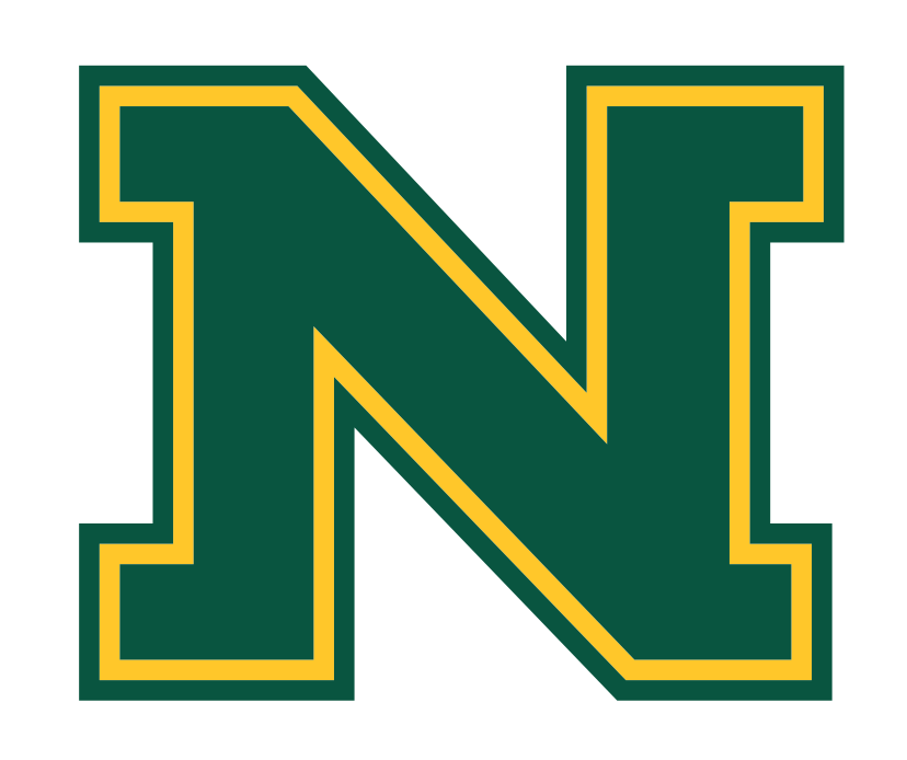 Block N lettermark, green with yellow and white outlines variant, cell 35