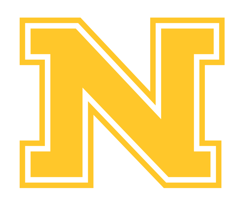 Block N lettermark, yellow with white outline variant, cell 38