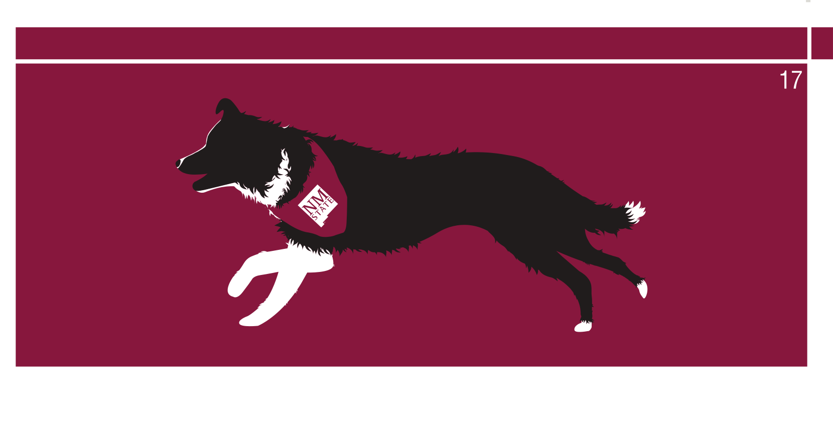 Wave the Wonder Dog, full color on maroon variant, cell 17