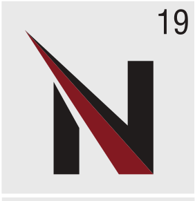 N lettermark, red/black on white variant, cell 19