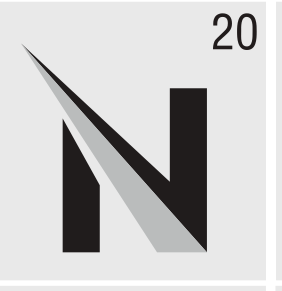 N lettermark, black/red on white variant, cell 20
