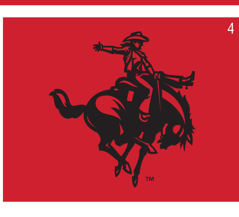 cowboy riding horse, black on red variant, cell 4