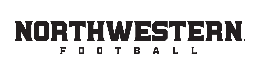 Northwestern Football wordmark, black on white variant, cell 53