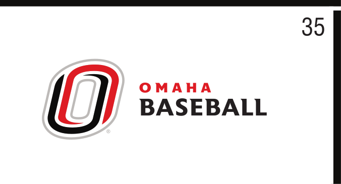 Omaha Baseball, red/black horizontal lockup variant, cell 35