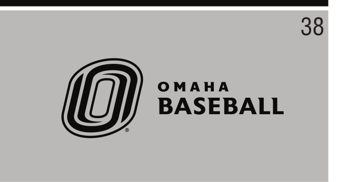 Omaha Baseball, black/white on light grey horizontal lockup variant, cell 38