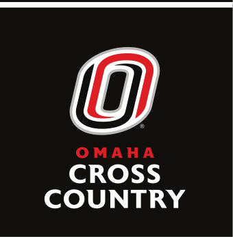 Omaha Cross Country, red/white on black vertical lockup variant, cell 40
