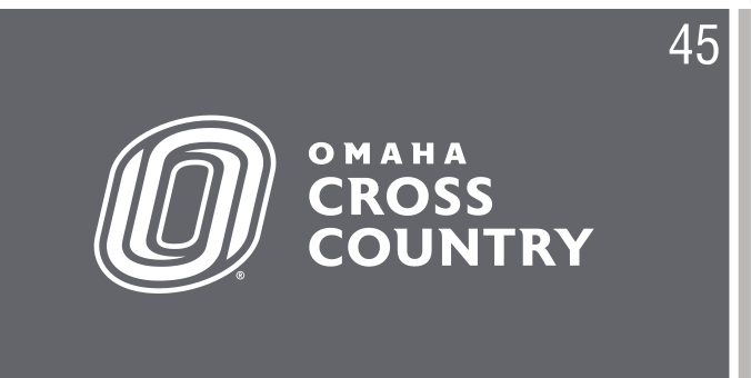 Omaha Cross Country, white/grey on dark grey horizontal lockup variant, cell 45