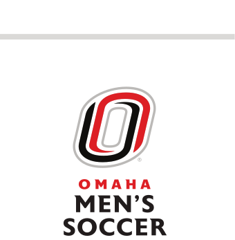Omaha Men's Soccer, red/black vertical lockup variant, cell 71