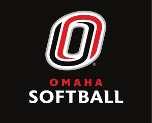 Omaha Softball, stacked color on black variant, cell 88