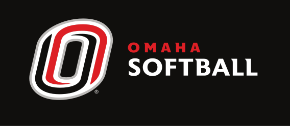 Omaha Softball, horizontal color on black variant, cell 92