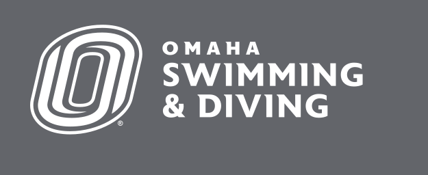 Omaha Swimming & Diving, horizontal white on grey variant, cell 101