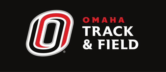 Omaha Track & Field, horizontal color on black variant, cell 108