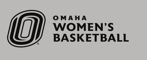 Omaha Women's Basketball, horizontal black on light grey variant, cell 126