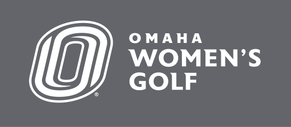 Omaha Women's Golf, horizontal white on grey variant, cell 133