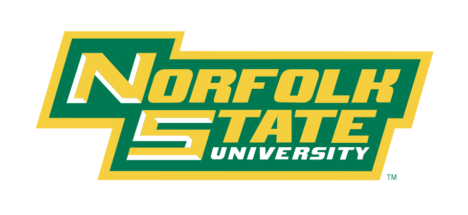 Norfolk State University wordmark, full color variant, cell 11