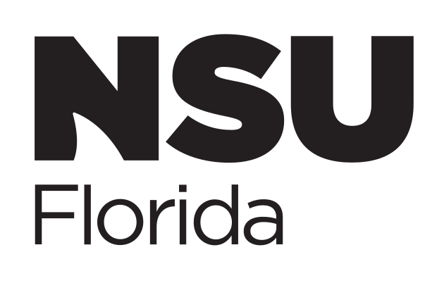 NSU Florida stacked wordmark, black variant, cell 8