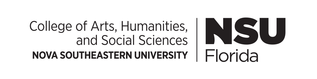 College of Arts, Humanities, and Social Sciences, horizontal lockup, black variant, cell 14