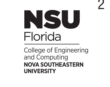 College of Engineering and Computing, vertical lockup, black variant, cell 23