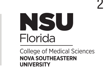 College of Medical Sciences, vertical lockup, black variant, cell 29