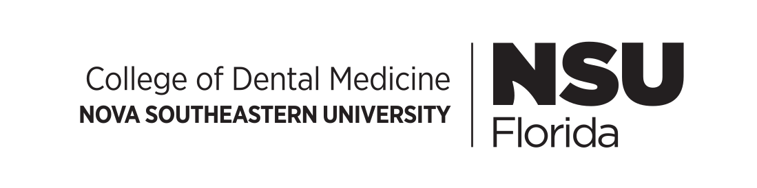 College of Dental Medicine, horizontal lockup, black variant, cell 32