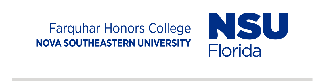 Farquhar Honors College, horizontal lockup, color variant, cell 37