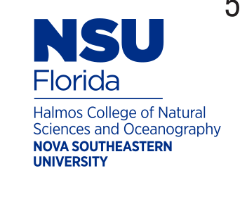 Halmos College of Natural Sciences and Oceanography, vertical lockup, color variant, cell 52