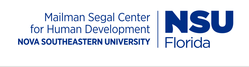 Mailman Segal Center for Human Development logo, horizontal, blue/black variant, cell 85