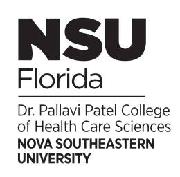 Dr. Pallavi Patel College of Health Care Sciences, stacked black variant, cell 122