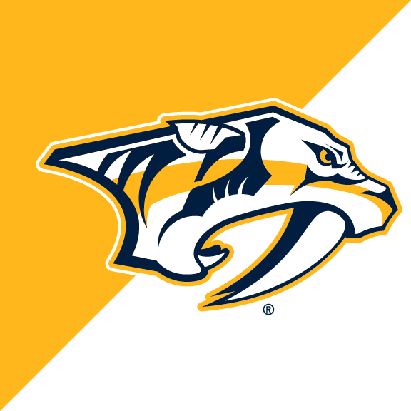 Nashville Predators primary logo, full color on light/split background, with R variant