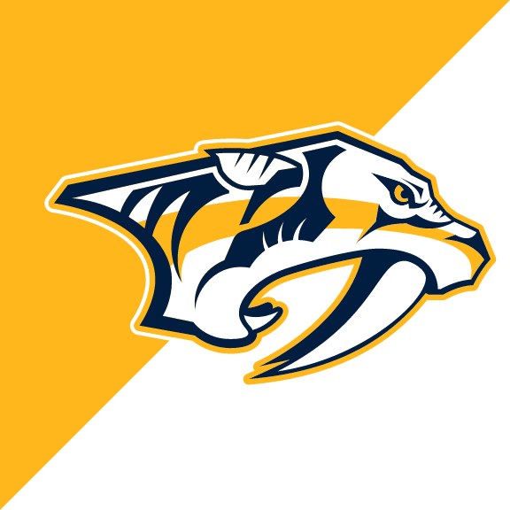 Nashville Predators primary logo, full color on light/split background, without R, embroidery variant
