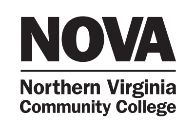 NOVA Northern Virginia Community College, vertical black variant, cell 3