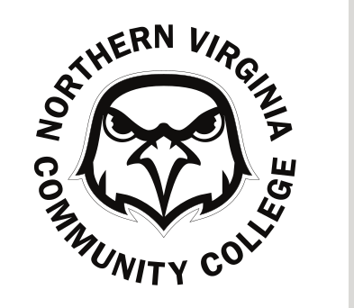 Northern Virginia Community College circular mark, black/white variant, cell 19