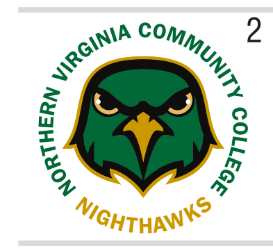 Northern Virginia Community College Nighthawks circular mark, color variant, cell 22