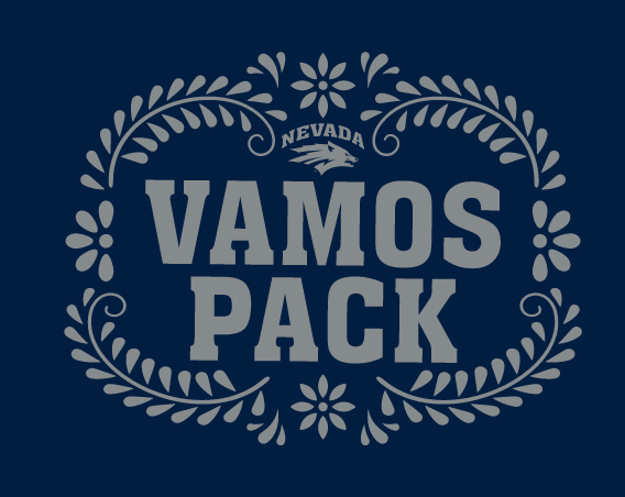 Vamos Pack with floral elements, silver on blue variant, cell 16
