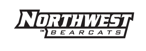 Northwest Bearcats wordmark, black and white variant, cell 17