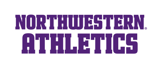 Northwestern Athletics wordmark, purple variant, cell 17