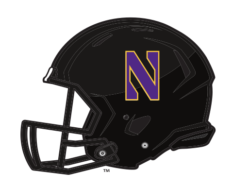 Helmet Mark, black helmet, purple/gold N, angled view variant, cell 41