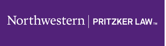Northwestern | Pritzker Law, one-line wordmark reverse variant, cell 88