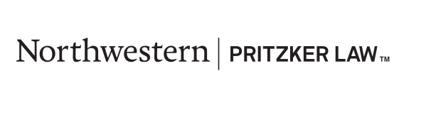 Northwestern | Pritzker Law, one-line wordmark black variant, cell 89