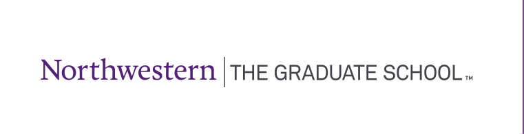 Northwestern | The Graduate School, one-line wordmark color variant, cell 93