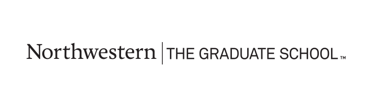 Northwestern | The Graduate School, one-line wordmark black variant, cell 95
