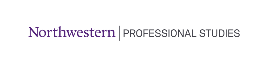 Northwestern | Professional Studies, one-line wordmark color variant, cell 108
