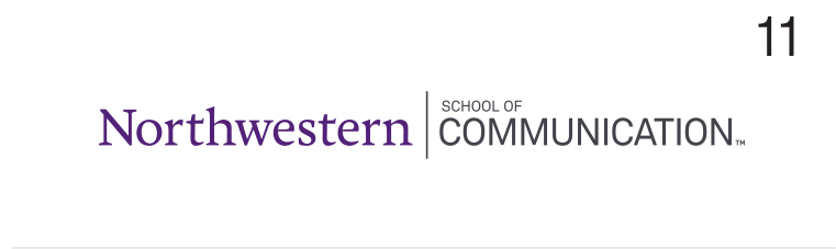 Northwestern School of Communication, one-line wordmark color variant, cell 117
