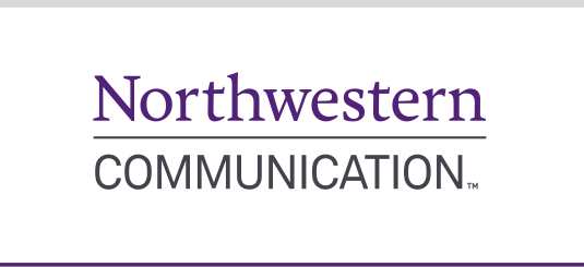 Northwestern Communication, stacked wordmark color variant, cell 126