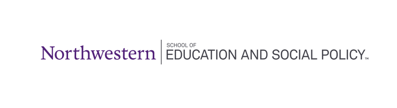 Northwestern School of Education and Social Policy, one-line wordmark color variant, cell 129