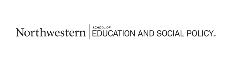 Northwestern School of Education and Social Policy, one-line wordmark black variant, cell 131
