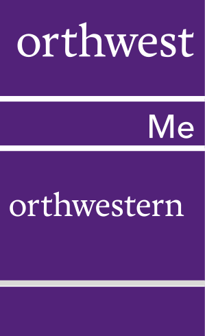 Northwestern SESP wordmark, purple variant, cell 140