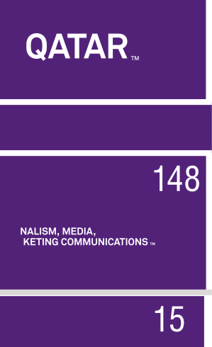 Northwestern Qatar wordmark, purple variant, cell 143